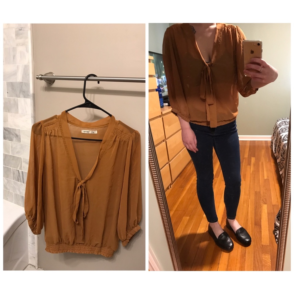 Swoop-Neck Blouse